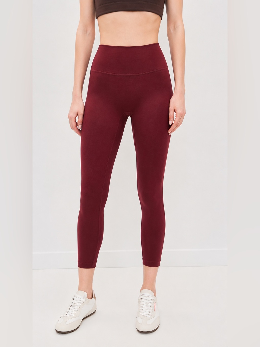 Beyond Yoga Burgundy High Waisted Midi Leggings Size Small
